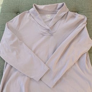 LL Bean Women’s Shawl Collar shirt. Size 2X. Lavender